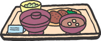 入院中の食事 イラスト